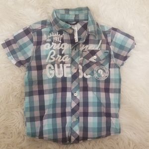Baby Guess Plaid Button Down - Boys 24 M